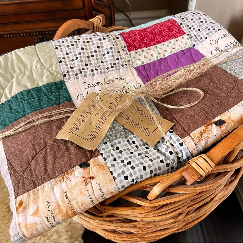 Quilts for friends with cancer  , Quilt for Cancer Fighter Motivational Quilt